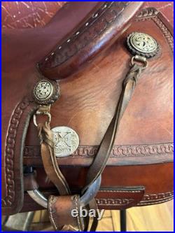 Reinsman Performance 16.5 Cutting Saddle, Brown Leather, 4321-365DN
