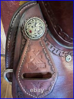 Reinsman Performance 16.5 Cutting Saddle, Brown Leather, 4321-365DN
