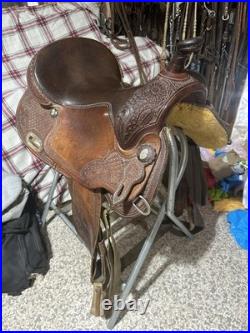 Rico Saddlery Greenville Tx Cutting Saddle Excellent Shape 16 Seat 7 Gullet