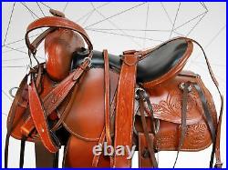 Rodeo Western Saddle 15 16 17 18 Barrel Racing Show Pleasure Tooled Leather Tack