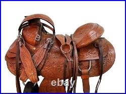 Rodeo Western Saddle Horse Floral Tooled Leather Roping Ranch Tack 15 16 17 18