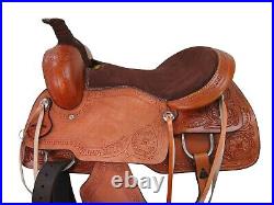 Rodeo Western Saddle Used Roping Roper Horse Pleasure Leather Tack 18 17 16 15