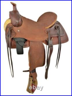 Roper Style Western Saddle with Basket Stamp Tooling 16 NEW