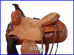 Roping Ranch Used Western Saddle 15 16 17 18 Cowgirl Horse Leather 15 16 17 18