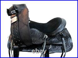 Roping Saddle Western Horse Tooled Leather 15 16 17 18 Used Pleasure Tack Set