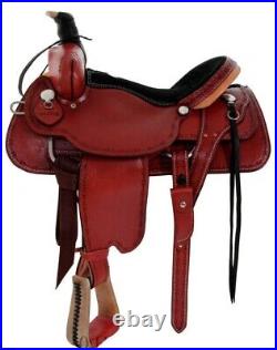 Roping Western Saddle Padded Seat All Leather Size 14'' to 18'' in