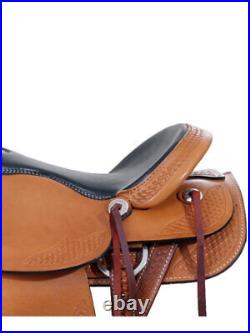 Roping Western Saddle Padded Seat All Leather Size 14'' to 18'' in