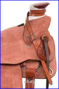 Rough Out A Fork Wade Tree Roping Ranch Natural Leather Horse Tack Saddle 15