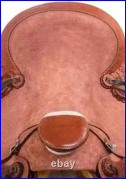 Rough Out A Fork Wade Tree Roping Ranch Natural Leather Horse Tack Saddle 15