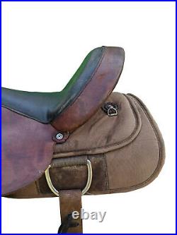 Rough Out Design Soft Seat Barrel Western Horse Saddle Size 10 18 inch