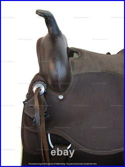 Round Skirt Western Saddle Synthetic Barrel Racing Horse Tack 15 16 17