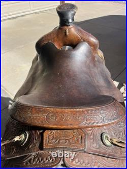 Roy D Barnes Roping Saddle built by Barnes Race and Rodeo Supply In Denver CO