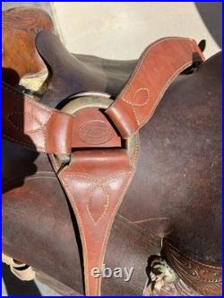Roy D Barnes Roping Saddle built by Barnes Race and Rodeo Supply In Denver CO