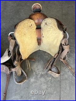 Roy D Barnes Roping Saddle built by Barnes Race and Rodeo Supply In Denver CO