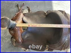 Roy D Barnes Roping Saddle built by Barnes Race and Rodeo Supply In Denver CO