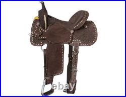Royal King Western Saddle Brisby Barrel Leather Dark Roughout RK153