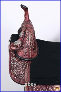 Rustic Mahogany 13 HILASON Child Treeless Horse Saddle Western American