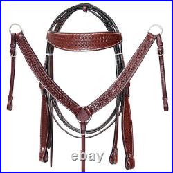 SS Comfytack Western Saddle Leather Trail Tack Hand Tooled Brown/Tan