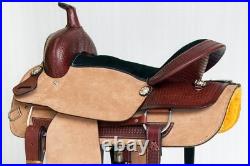 SS Comfytack Western Saddle Leather Trail Tack Hand Tooled Brown/Tan