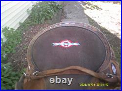 Saddle By Double T 13 1/2-14 Seat comes with Headstall & Breast Collar