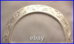 Saddle Dees Pair 3 Flat Engraved Silver Plate Hansen Western Gear Horse Cinch