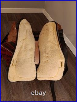 Saddle King Cordura Western Horse Saddle 16 Red Aztec Design. RARE VTG. SADDLE