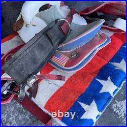 Saddle King Patriotic Saddle With Blanket And Stirrups