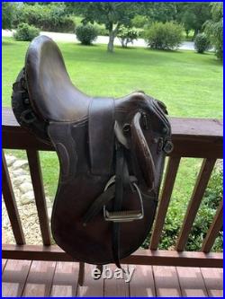 Saddle Supply Endurance 17x15 Brown Leather Western Style High Back Support