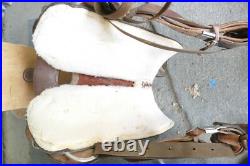 Sandstone Western Leather Floral tooled Trail Barrel Pleasure horse saddle 15.5