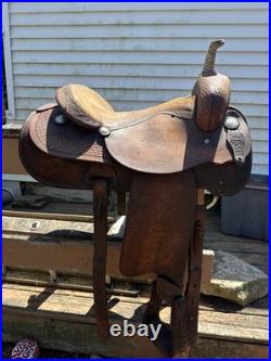 Santa Fe Saddlery 16 Pleasure/cutting Saddle, Brown Leather, Traditional