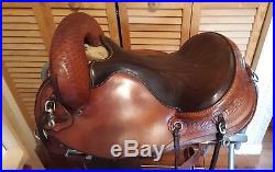 Sharon Saare Endurance Saddle, no horn, CC tree, 15 inch seat, western rigging