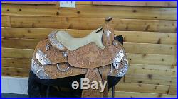 Show Saddle Absolutely Gorgeous 15.5, Silver Mesa, Mint Cond, stored indoors