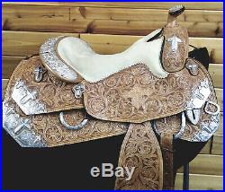 Show Saddle Absolutely Gorgeous 15.5, Silver Mesa, Mint Cond, stored indoors