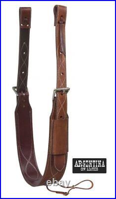 Showman 3 Wide Argentina Cow Leather Back Cinch With Roller Buckles