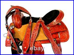 Silla Caballo 15 16 Western Horse Leather Saddle Montura Pretal Cabezada