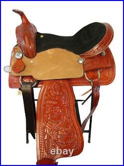Silla Caballo 15 16 Western Horse Leather Saddle Montura Pretal Cabezada