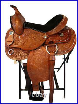 Silla Montura Caballo Vaquera Saddle 15 16 Piel Cuero Leather Horse Tack