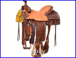 Silver Royal Western Saddle Autry Roping Roughout Seat 15 Brown SR310