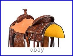 Silver Royal Western Saddle Autry Roping Roughout Seat 15 Brown SR310