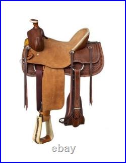 Silver Royal Western Saddle Bodie Ranch Hard Seat Brown SR30