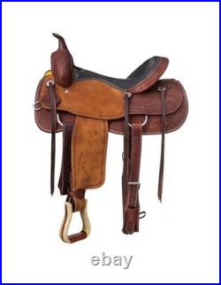 Silver Royal Western Saddle Red Rock All Around Leather Brown SR181