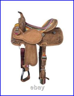 Silver Royal Western Saddle Serape Deep Seat Barrel 16 Brown SR161