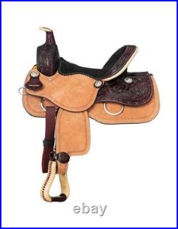 Silver Royal Western Saddle Youth Half Breed Roper Brown SR230Y