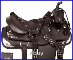 Silver Show Western Pleasure Trail Light Weight Horse Saddle Tack 14 15 16 17 18