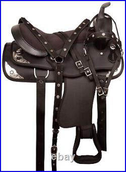 Silver Show Western Pleasure Trail Light Weight Horse Saddle Tack 14 15 16 17 18