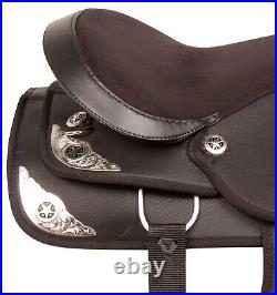 Silver Show Western Pleasure Trail Light Weight Horse Saddle Tack 14 15 16 17 18