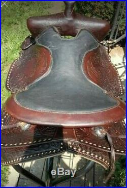 Simco 530 (Vintage) Buckstitch Saddle with 2 ear buckstitch headstall