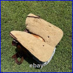 Simco 7420 Western Saddle 16 Seat Show Walnut Arabian Round Skirt USA Made