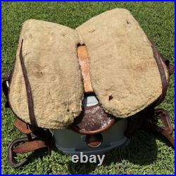 Simco 7420 Western Saddle 16 Seat Show Walnut Arabian Round Skirt USA Made