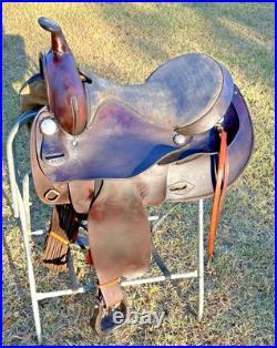 Simco Western Pleasure Trail Saddle 16 Inch Padded Seat Brown Leather #8695 USA